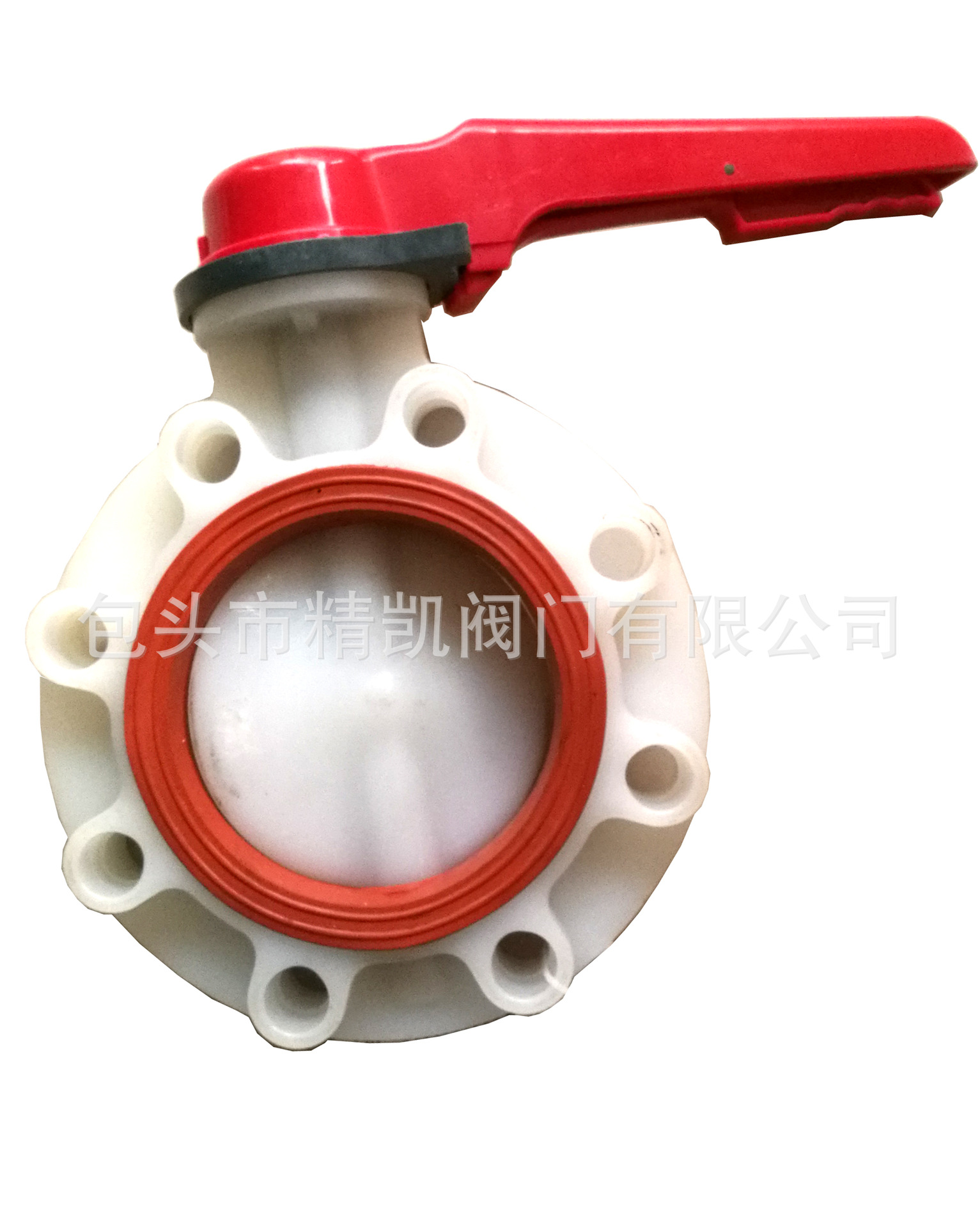 內蒙化工專用閥　PVDF UPVC PP襯氟手柄對夾蝶閥　防腐蝶閥